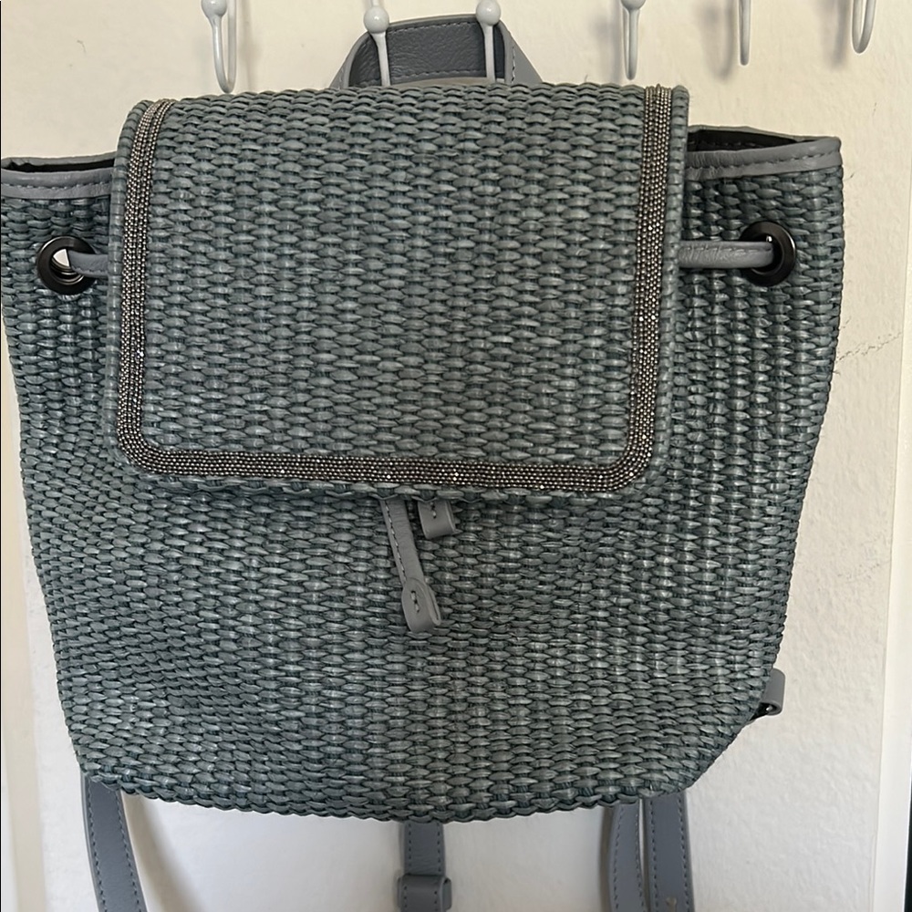 Gray Woven Backpack - Brunello
